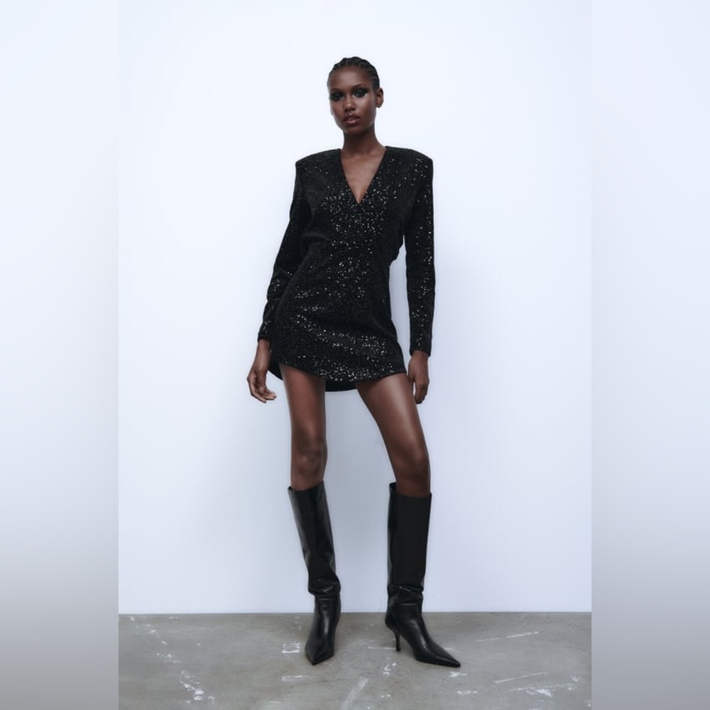 ZARA SHORT SEQUIN DRESS